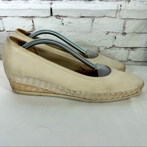 🎉HP🎉 Vintage Salvatore Ferragamo Boutique Suede Espadrilles Wedge Shoes 9